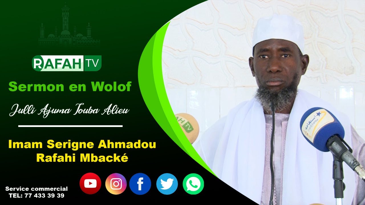 Khoutba S Ahmadou Rafahi Mbacke du 06 Janvier 2023 : waajal bàmmél ci jëf ju baax rk moofa am solo….