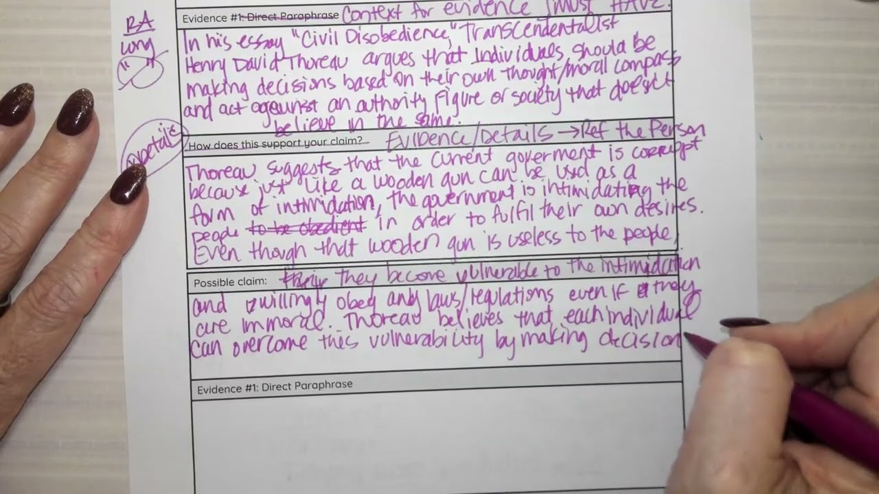 Example Argument Chunk with Thoreau - 1.13.26