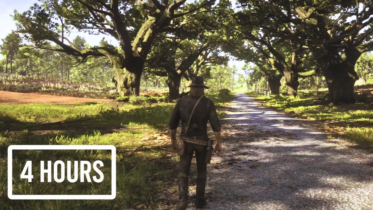 [4K] Red Dead Redemption 2 Ambient Walk | 4 Hour of Pure Nature