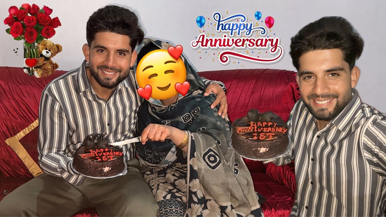 Our FIRST WEDDING ANNIVERSARY CELEBRATING Together 💕 #Mrhamza