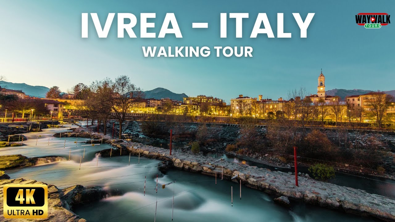 Ivrea Before Carnival! - 4K 🎉🇮🇹 Walking Tour Italy in the City of the Battle of the Oranges 🍊