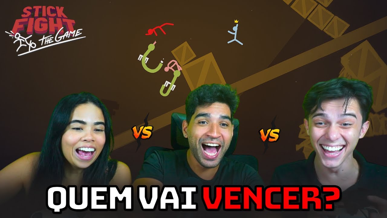 PRIMEIRA VEZ jogando Stick Fight com a minha FAMÍLIA!