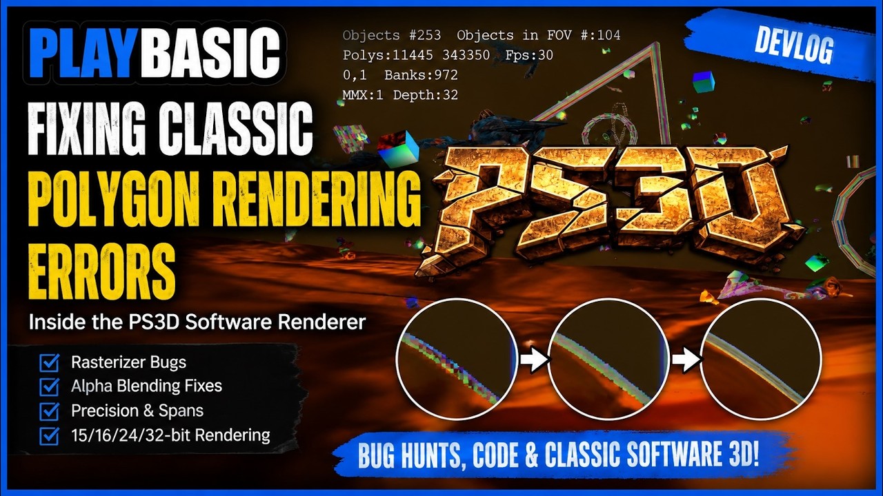 PlayBASIC Devlog - Problems With Polygon Rendering
