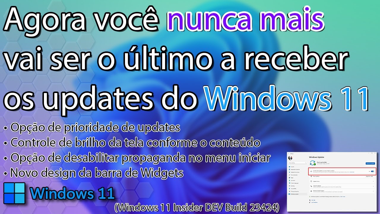 🌟Conhe&ccedil;a os recursos muito legais que v&atilde;o chegar para o Windows 11 Insider - Build 23424