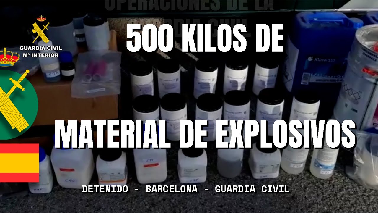 Desmantelado un taller clandestino con 500 kilos de material para fabricar explosivos en Montmajor