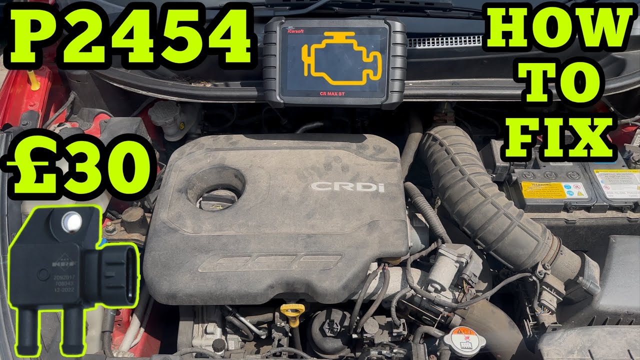 Kia P2454 Diesel Particulate Filter Pressure Sensor A Circuit Low - LOCATION - HOW TO FIX