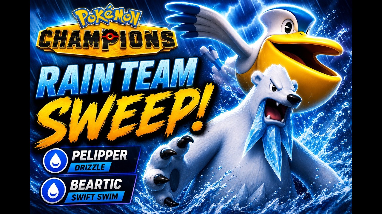 Beartic SWEPT Their ENTIRE Team with Rain?! 😱 Pok&eacute;mon Champions