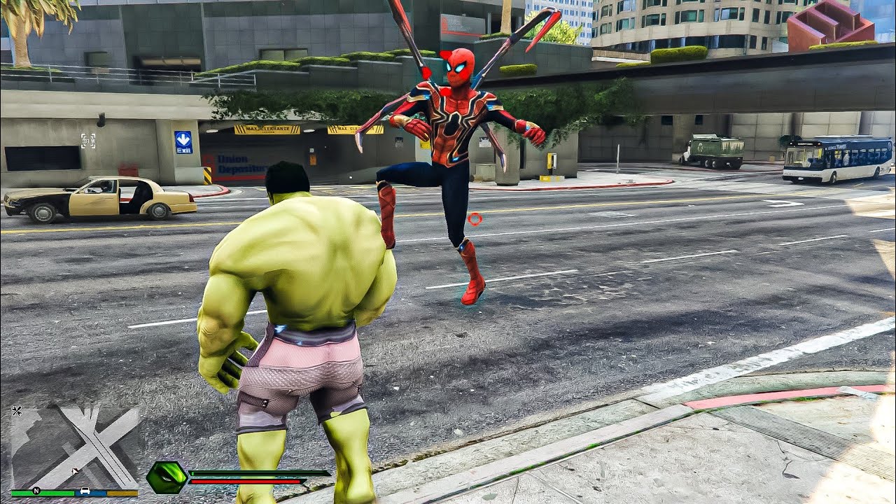 HULK vs SPIDERMAN (FOUR LEGS) 💥 Part 2 | Monster Power Fight | GTA 5 Mods