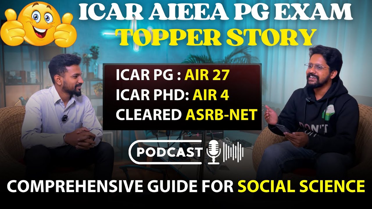My Strategy to Crack ICAR PG/PhD/ASRB-NET|Social Science| Ajay Anto Soy | AIR 27| AIR 4| Economics
