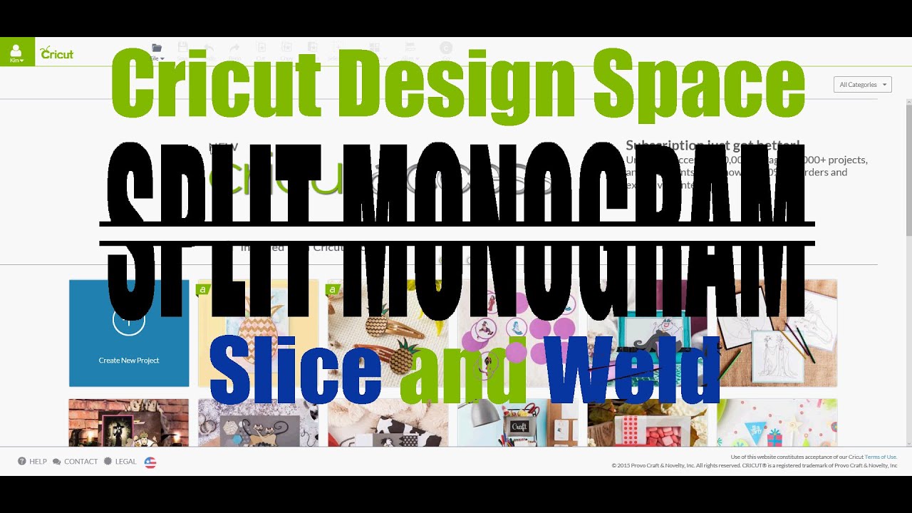 Cricut Design Space Slice and Weld a Split Monogram
