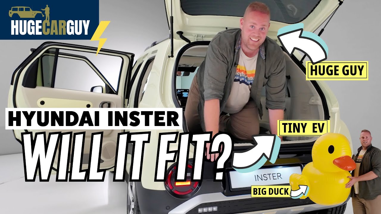 Past hij er Inster? Piepkleine Hyundai EV blijkt een enorme trukendoos | HUGE Car Guy Walkaround