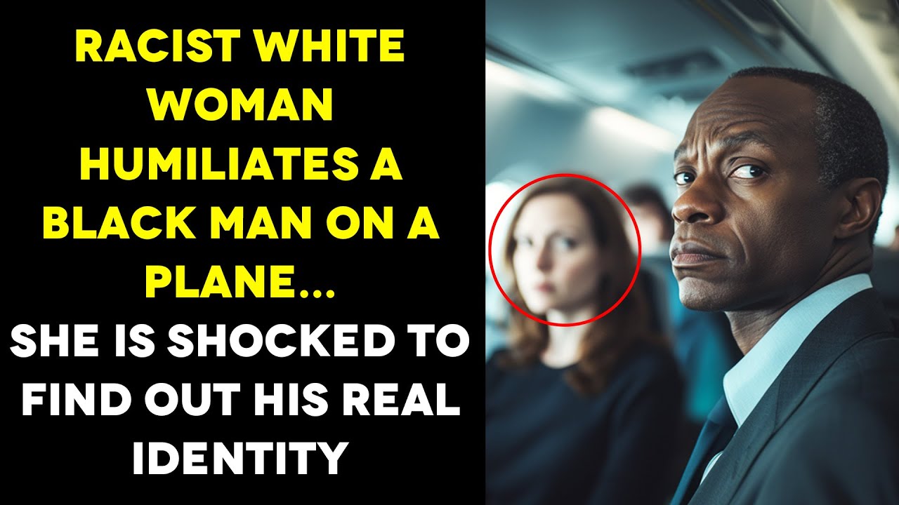 Racist White Woman Humiliates A Black Man On The Plane and Then His True Identity is Revealed
