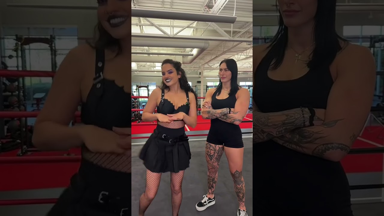 Суперзвезды WWE Риа Рипли и Нина Драма танцуют под бразильскую музыку, лол #шорты #ufc