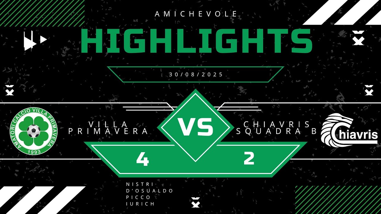 Villa Primavera 4-2 Chiavris Squadra B | Highlights