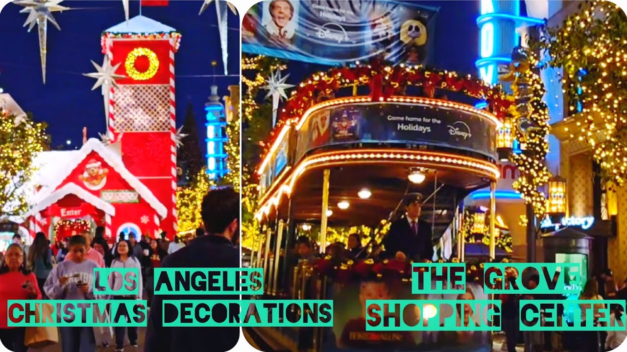 8K Christmas in Los Angeles : The Grove Holiday Lights 