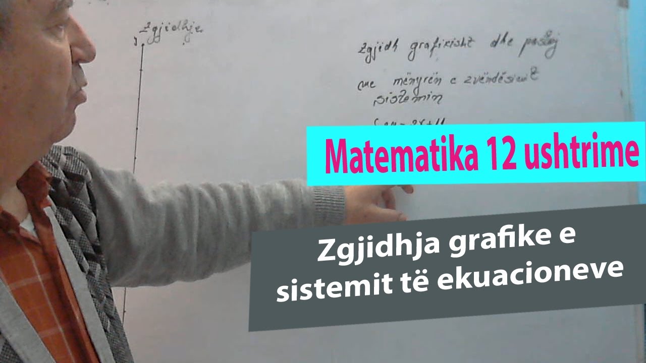 Ushtrime matematika12/ Zgjidhja grafike e sistemit të ekuacioneve