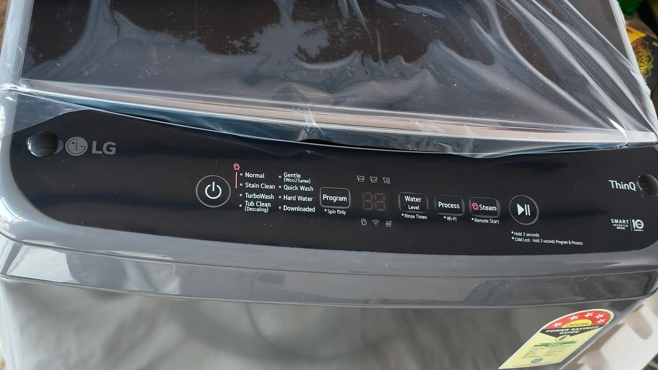 Steam model LG T90V4MB1S. DEMO  Washing machine Full video 