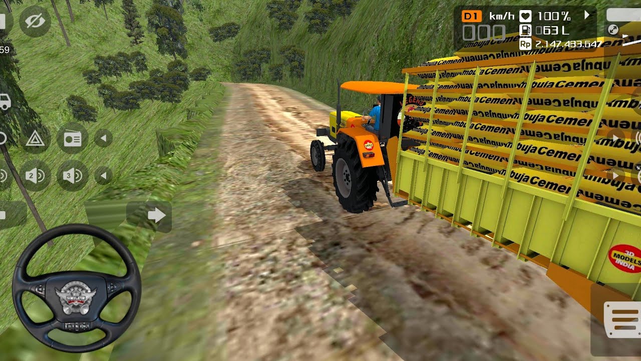 Ambuja cements tractor Game ! Tractor vala game offrod hill road driving