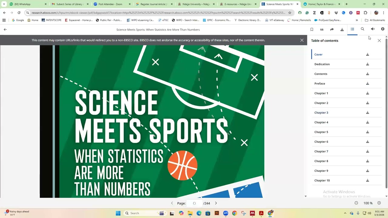 Series of NDU LIS Training Sessions—Phase 1—Faculty of Sciences and Computing