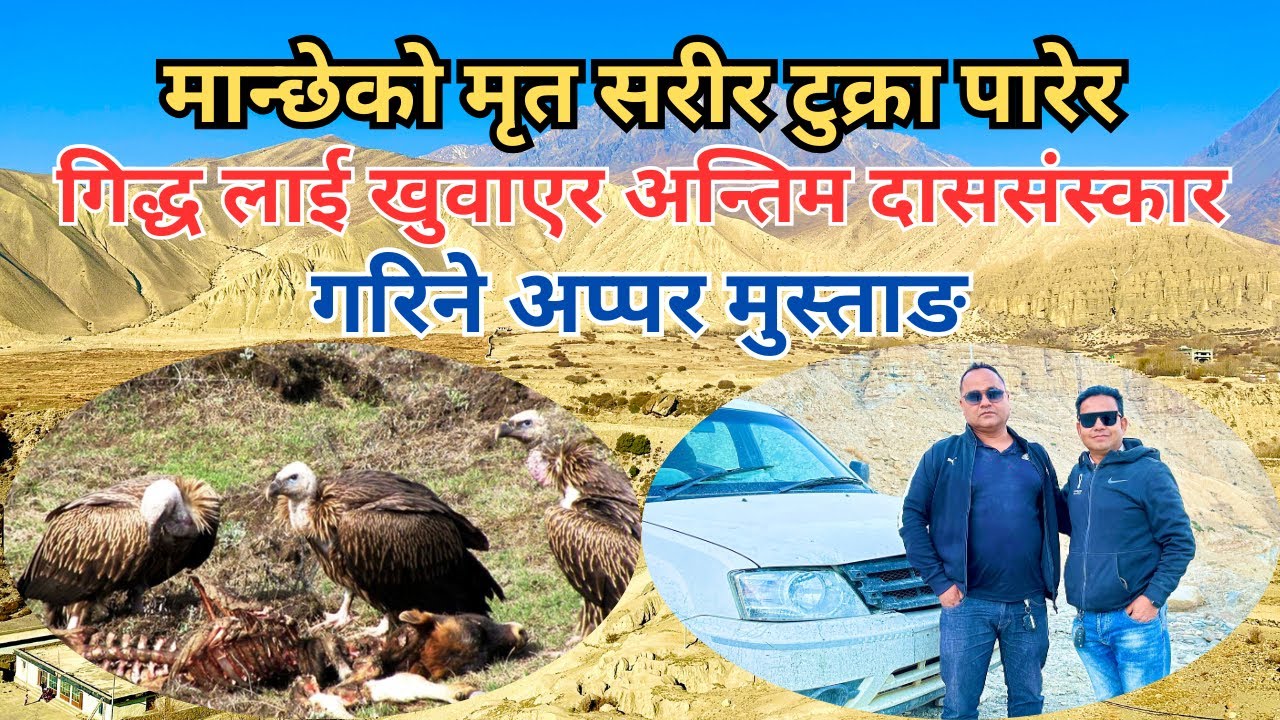 मान्छेको मृत सरीर टुक्रा पारेर गिद्ध लाई खुवाएर अन्तिम दाससंस्कार ll Upper Mustang ll