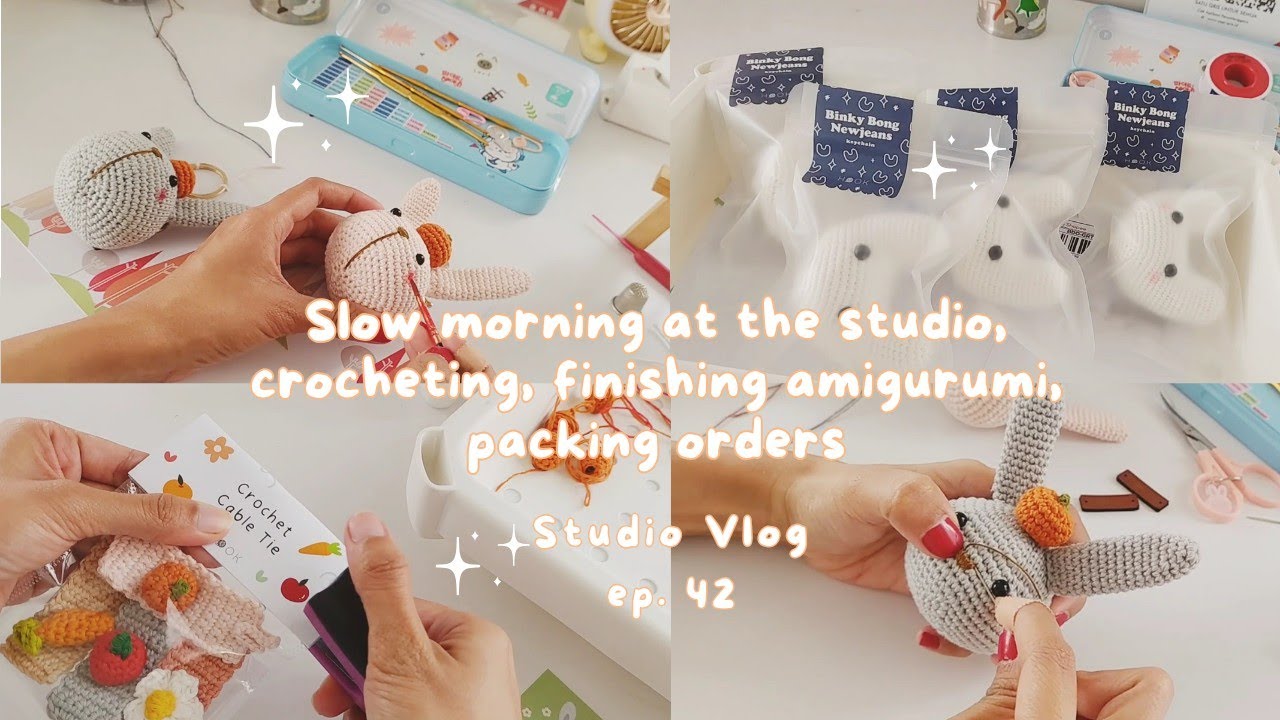 STUDIO VLOG #42 | Crocheting, finishing amigurumis, and packing orders