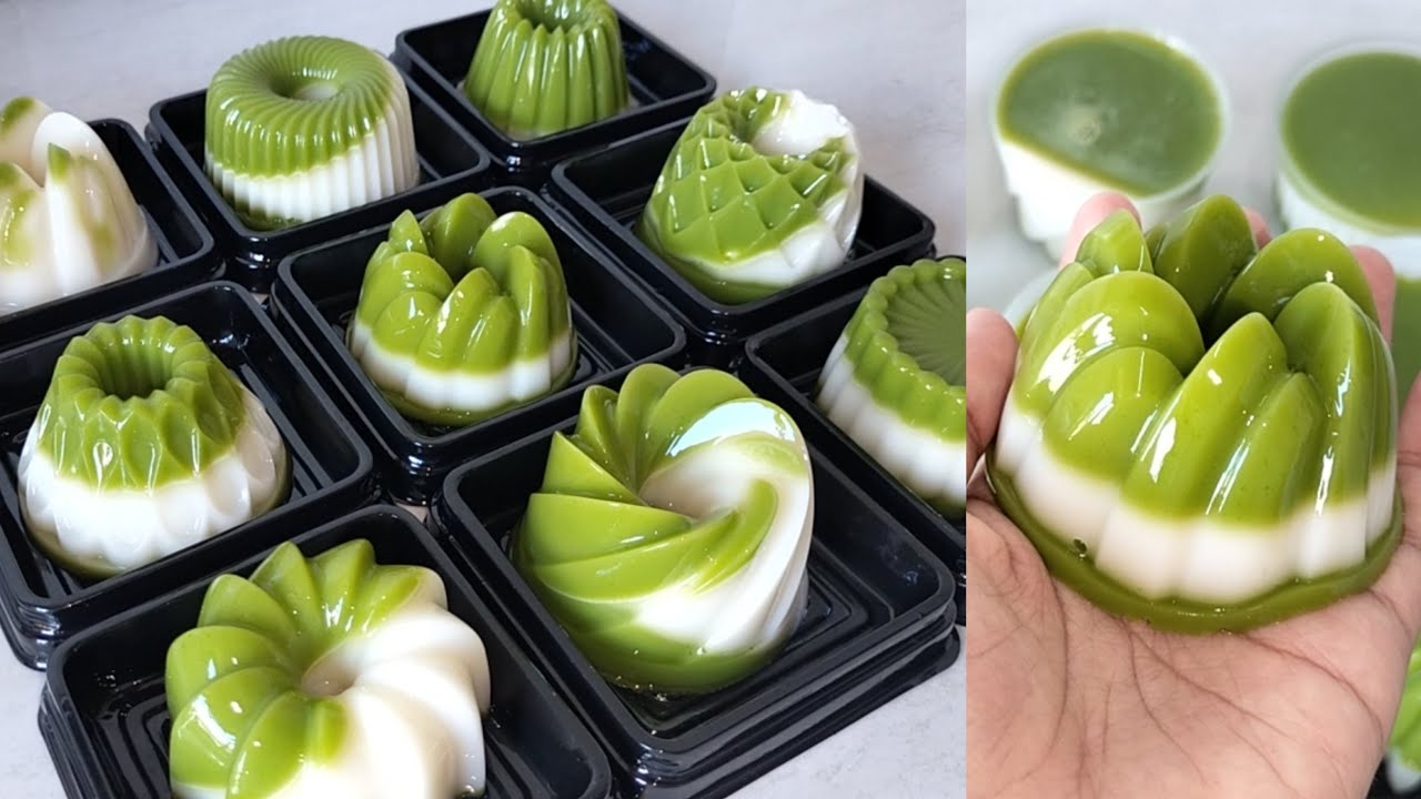 RESEP PUDING MATCHA || sekali coba bikin ketagihan || wajib coba‼️