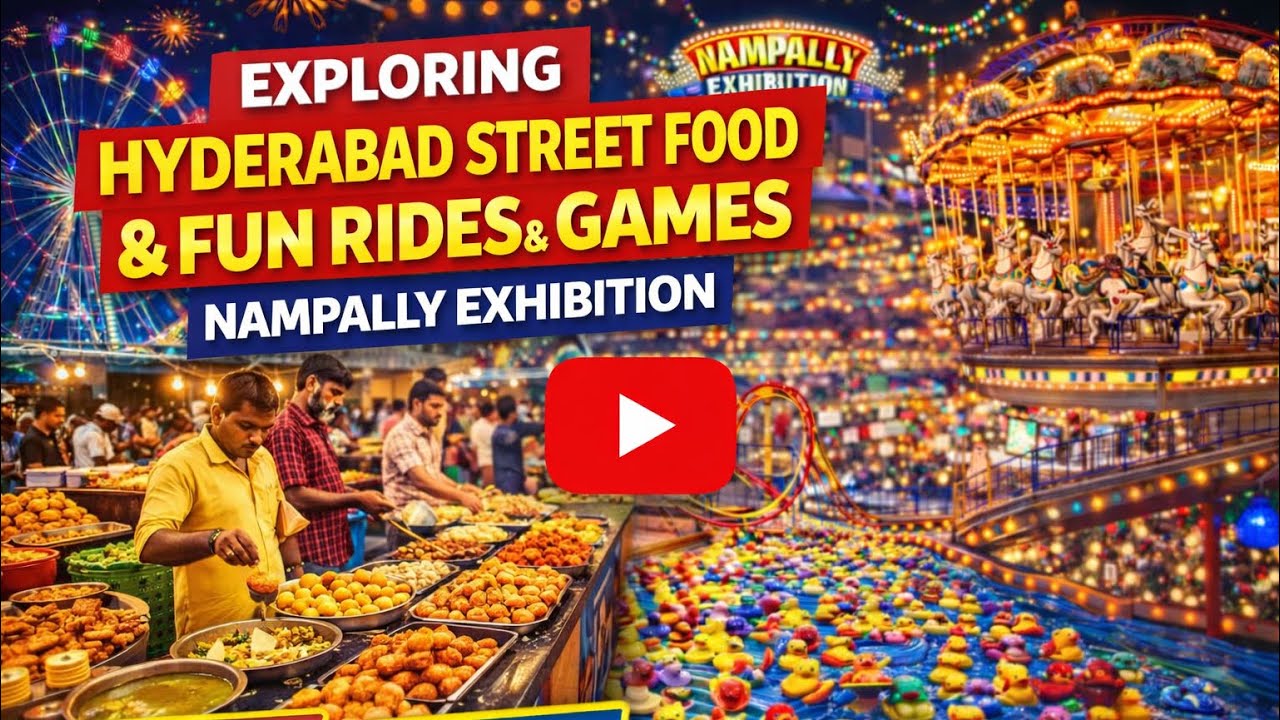 Nampally Exhibition Hyderabad 🎡🌯 | Fun Rides & Street Food Vlog#trending #viralvideo 