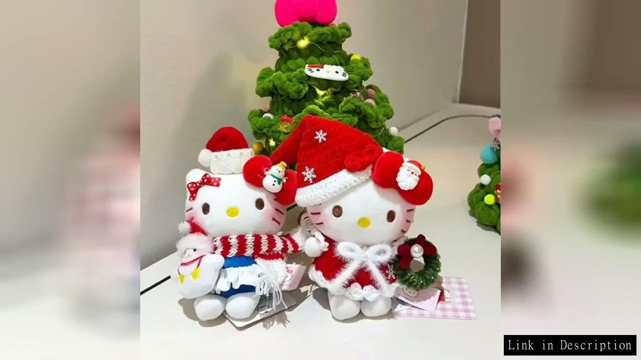 Sanrio Hello Kitty Snowflake Star Hat Cute Snowman Keychain Christmas Tree Ornament Couple Friend Gi