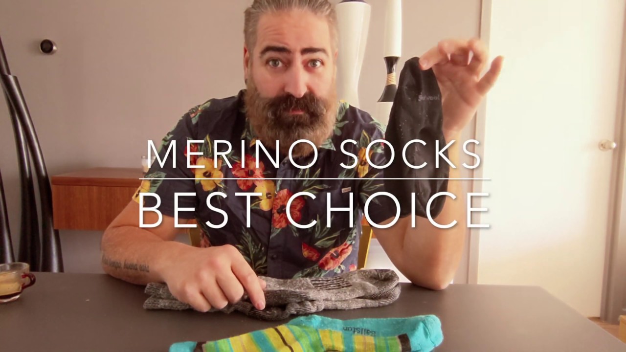 Merino wool socks.   They don't smell!!