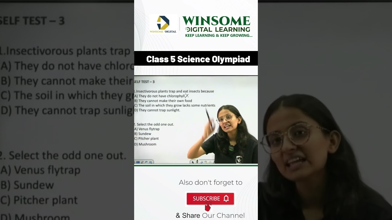 Class 5 Science Olympiad MCQ  #olympiadprep #scienceolympiad #sofolympiad #sof #nso