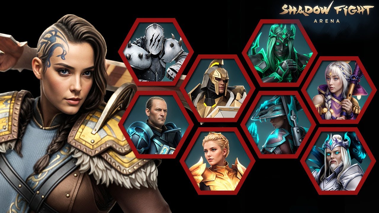 Shadow Fight 4 Arena : Kate VS All Bosses - All Chapters | SFA - Story Mode