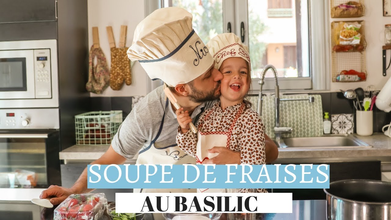 SOUPE DE FRAISES AU BASILIC AVEC ELLA [ RECETTE FACILE ]