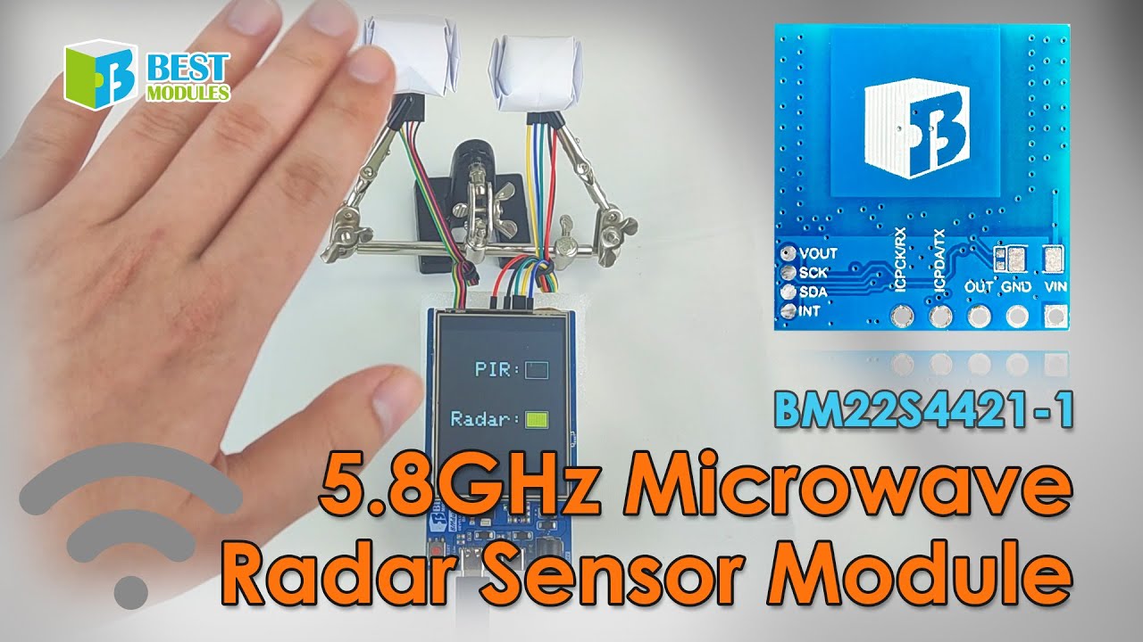 [Sensor Modules] 5.8GHz Microwave Radar Sensor Module BM22S4421-1 #Radar #bmduino #modules