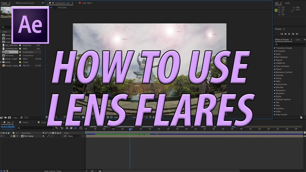 How to Use Lens Flares in Adobe After Effects CC (2017)