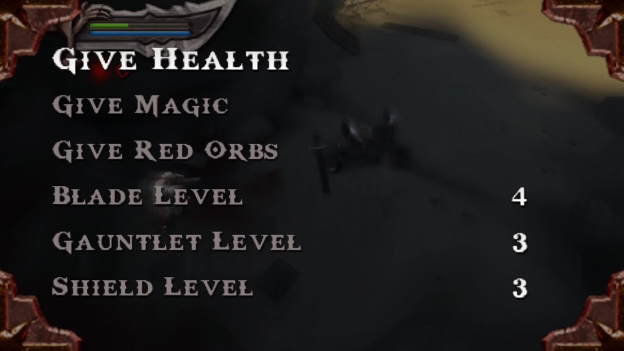 God of War: Chain of Olympus Demo - Debug Menu + Weapons and Magic