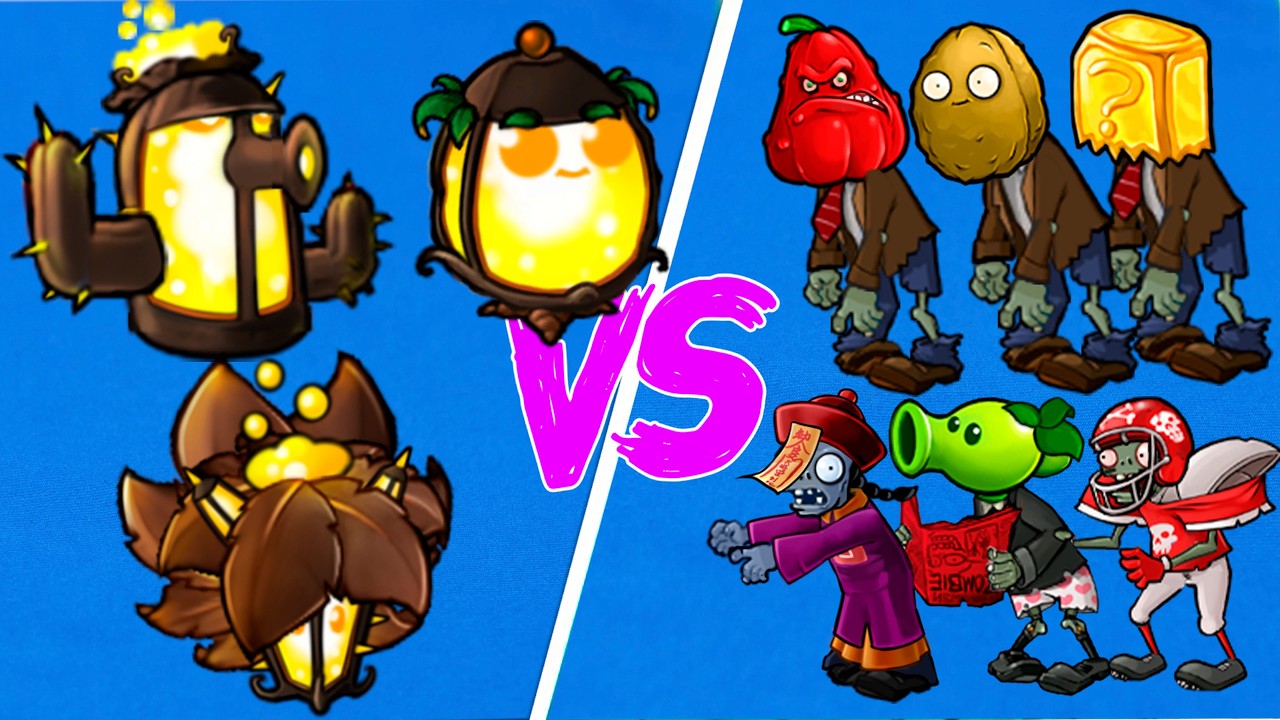 99 Catus Planterna, Umbrella Firefly, Illumi- Nut Vs 999 Zombies Plants Vs Zombies Fusion