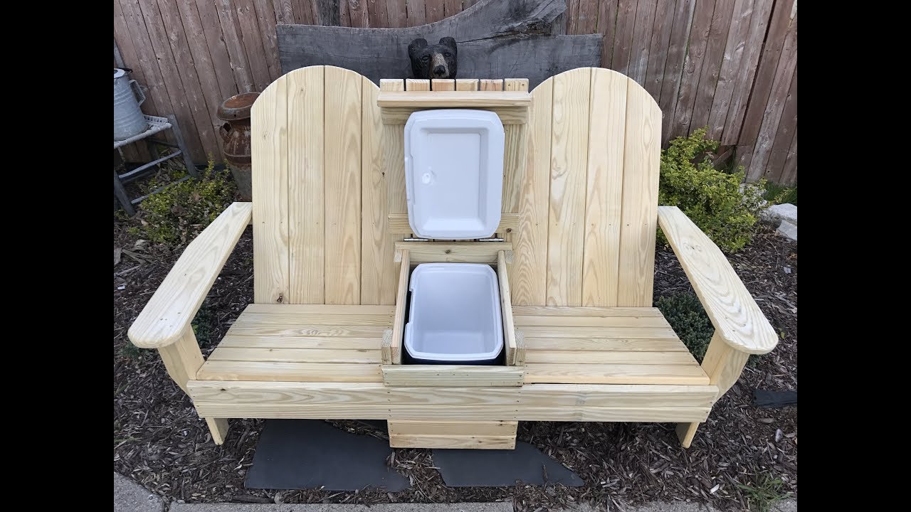 DIY: Adirondack cooler bench