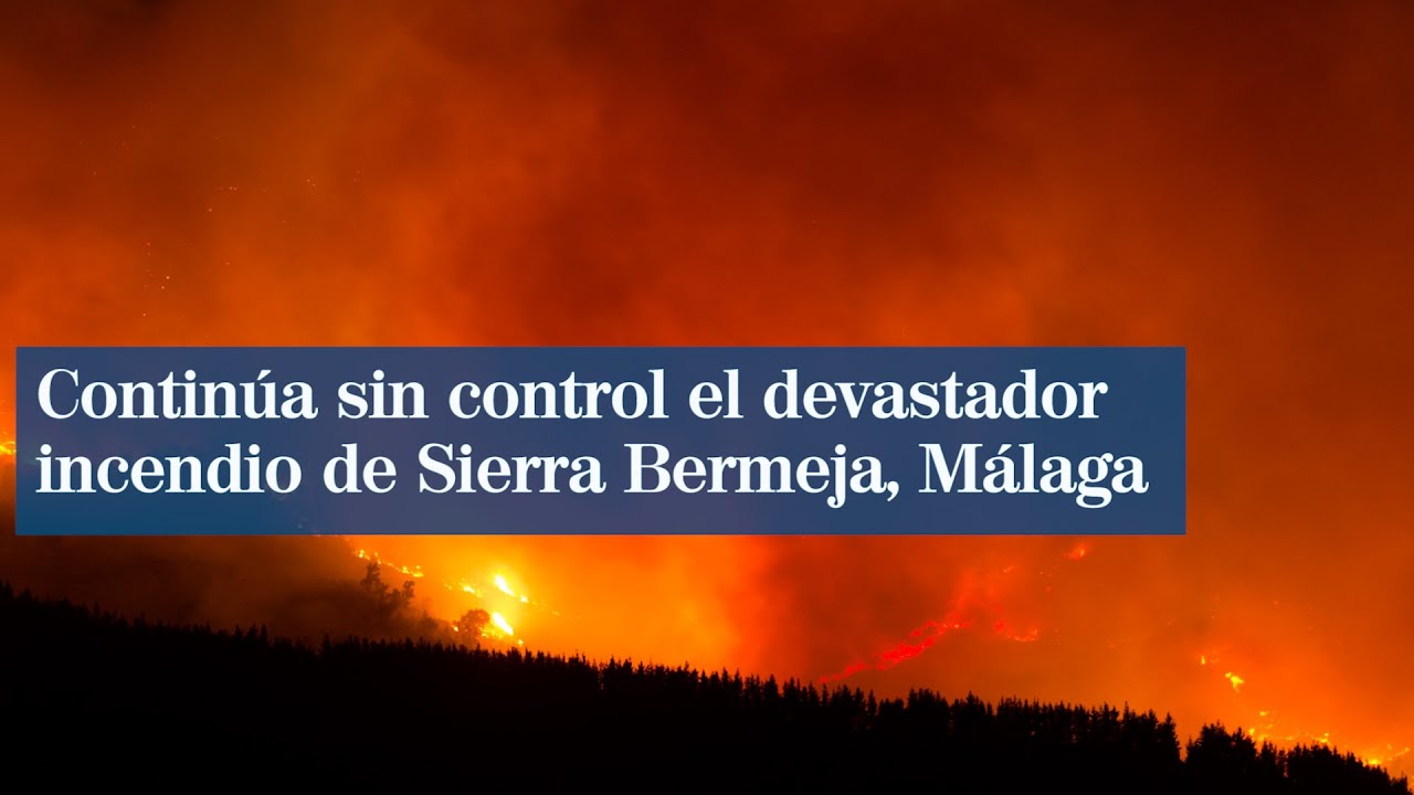 Continúa sin control el devastador incendio de Sierra Bermeja, Málaga
