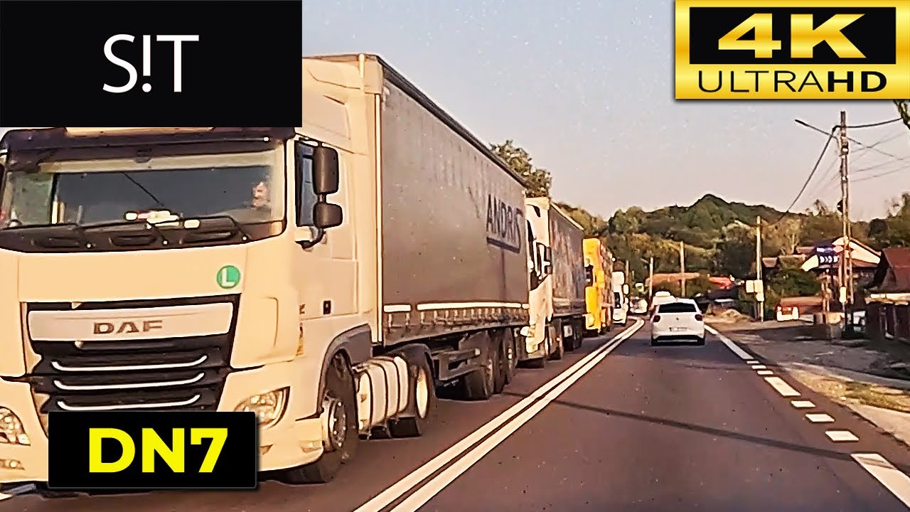 DN7 si DN73C 4K 60FPS &ndash; Ramnicu Valcea spre Curtea de Arges | Seara, Trafic Real