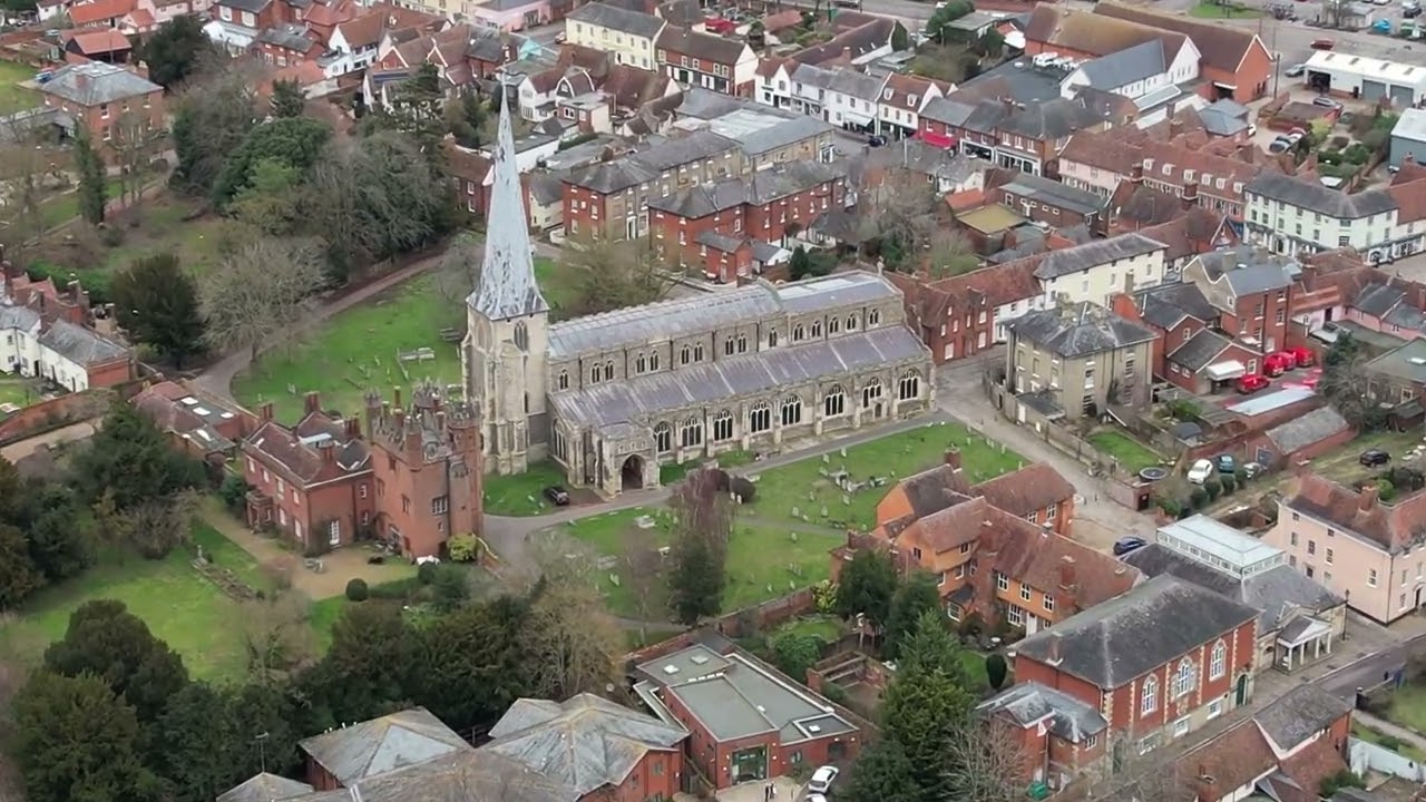 Hadleigh Suffolk UK from the Air Feb 2023