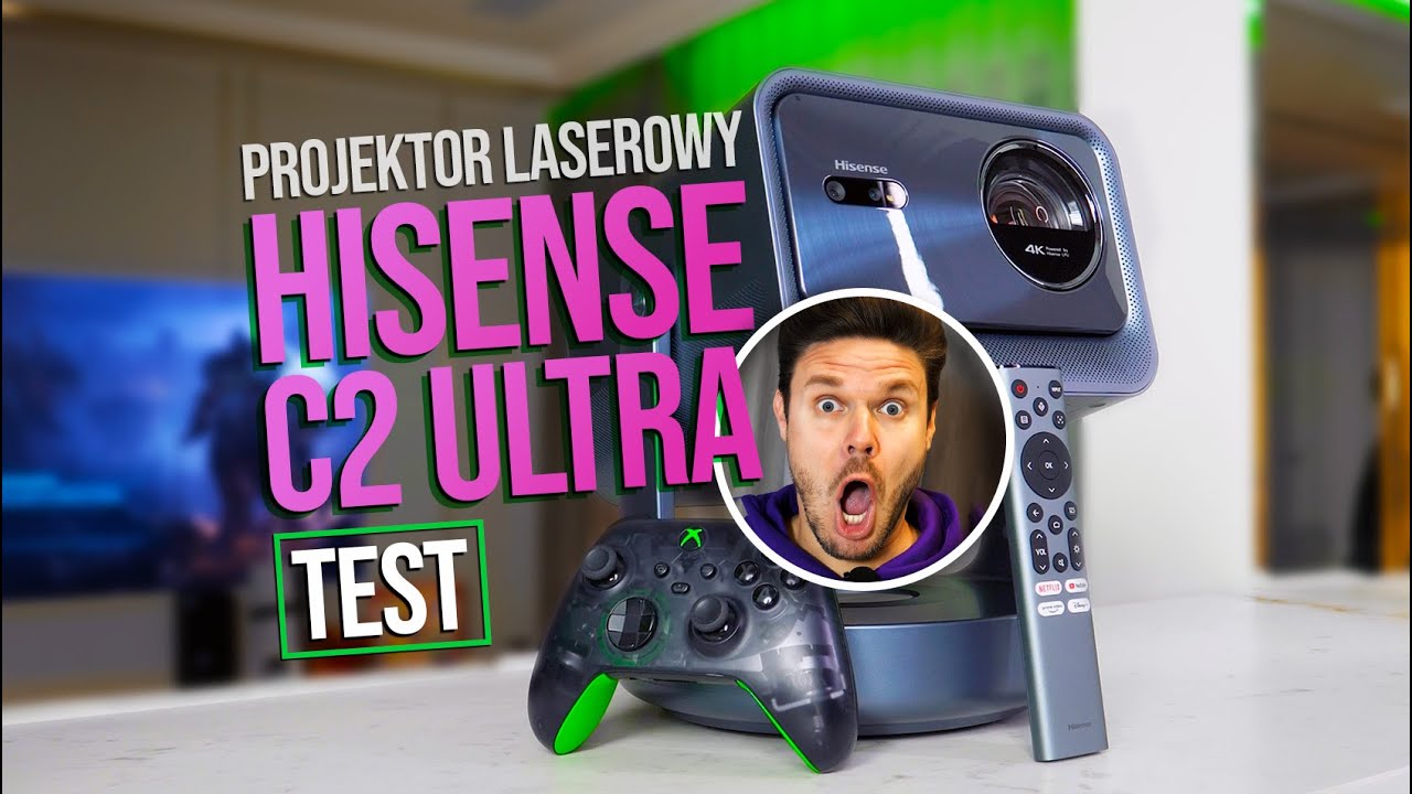 KOSZTUJE ZA MAŁO i ma MEGA dźwięk! TEST LASEROWY PROJEKTOR 4K HISENSE C2 ULTRA.