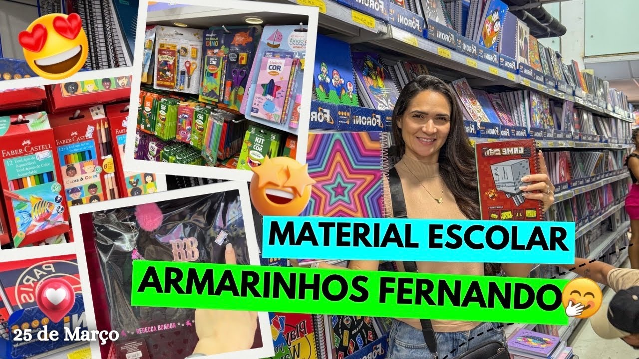 Material Escolar Barato 2026 ARMARINHOS FERNANDO 25 de Março #materialescolar #armarinhosfernando 