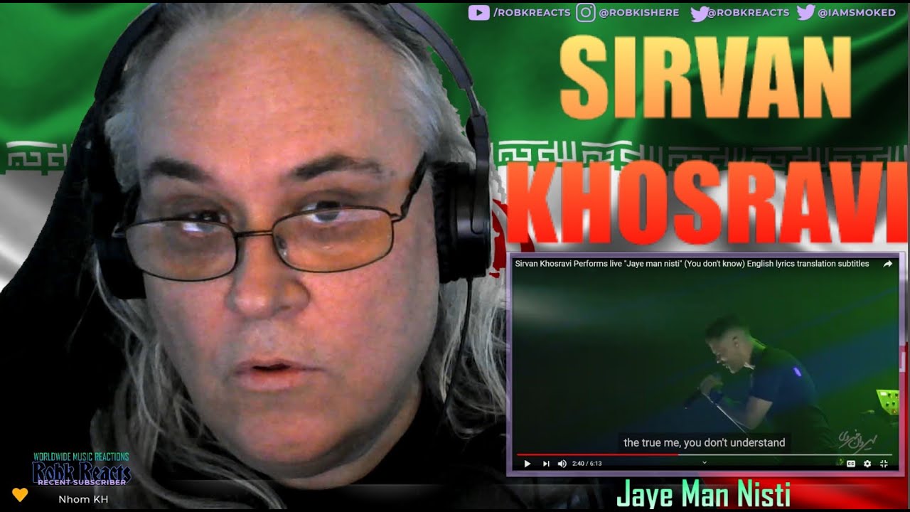 Sirvan Khosravi Reaction - Jaye man nisti - Requested with Subtitles