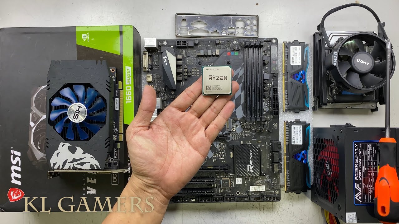 AMD Ryzen 3 1200 Biostar X370 GT5 HIS RX560 Gaming PC Build Benchmark