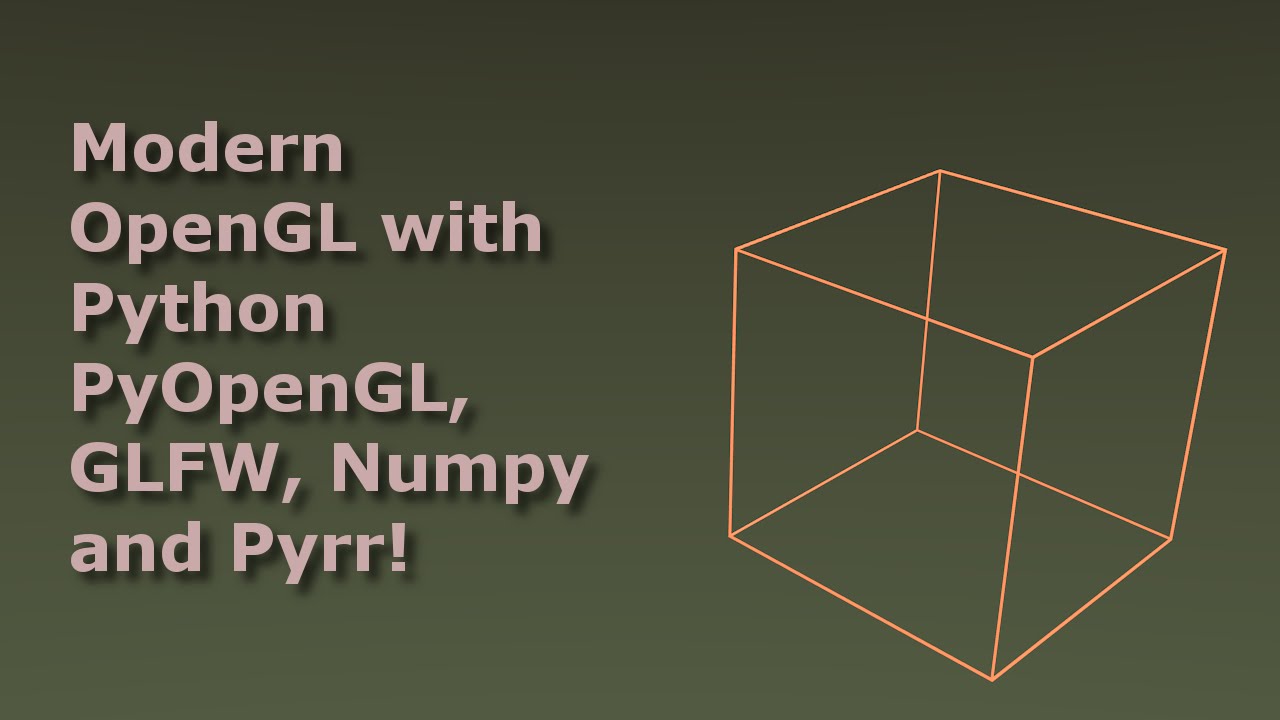 Modern OpenGL programming in Python - part 01 - setup the environment