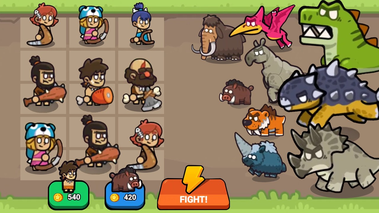 DINO CATCH: MERGE TIME! - Dinosaur Army Vs Village Warrior Evolution, New Episode