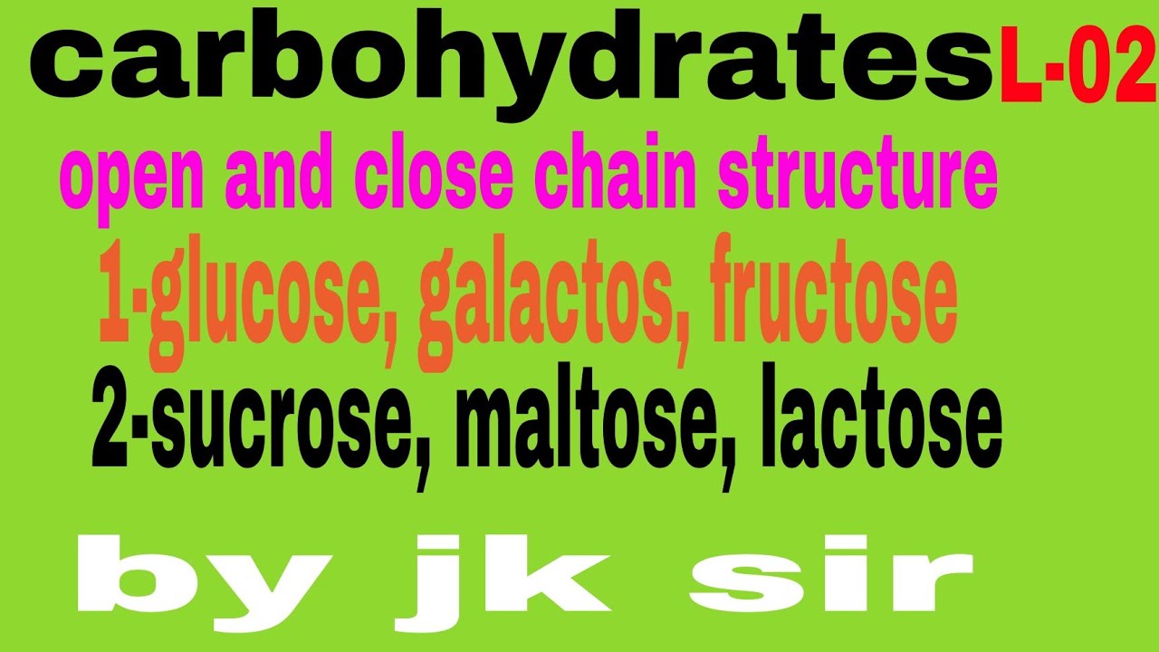 carbohydrates L-02 open and closed chain structure