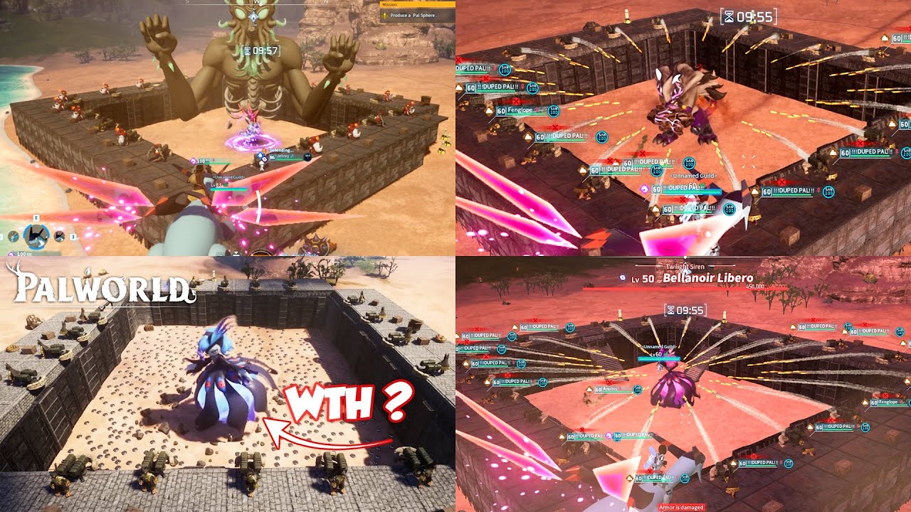 Palworld ALL RAID BOSS: Mounted Missile Launcher Edition - Terraria update