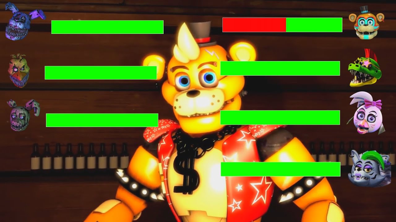 [SFM FNaF] Stylized Security Breach vs Slasher WITH Healthbars