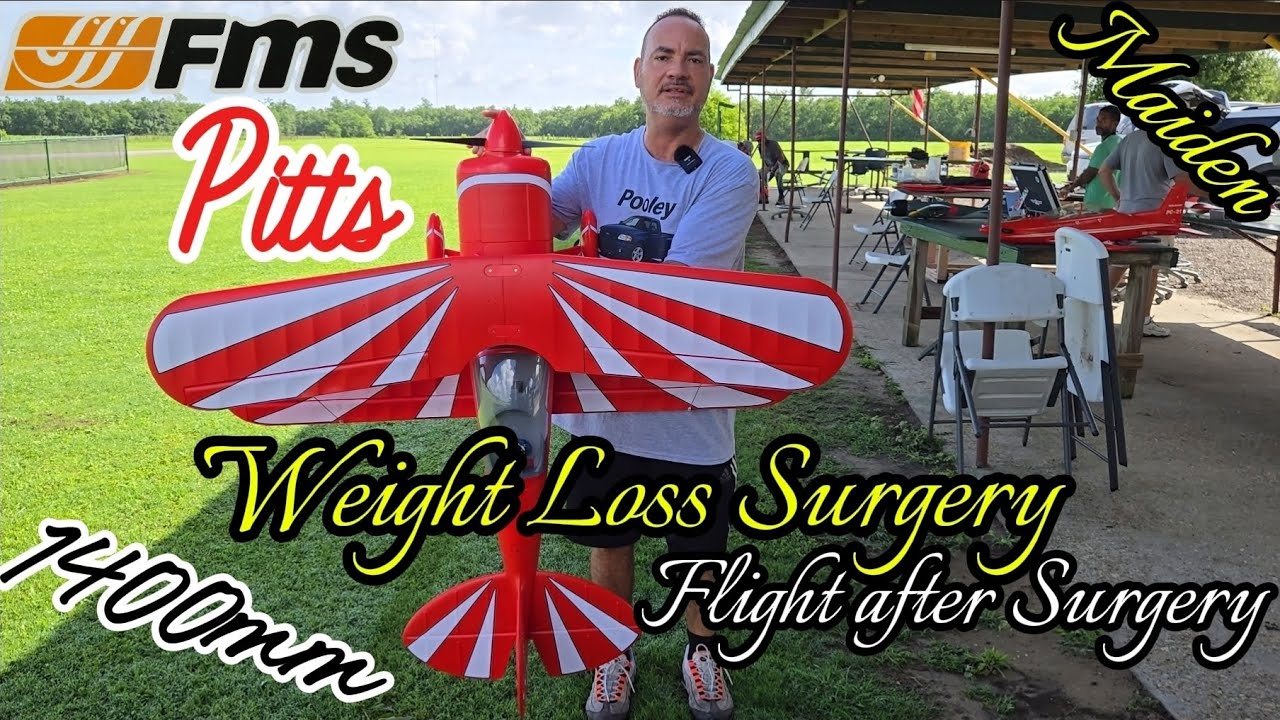 FMS Pitts 1400mm Maiden the all unnecessary weight removed then a flight with the weight gone!!